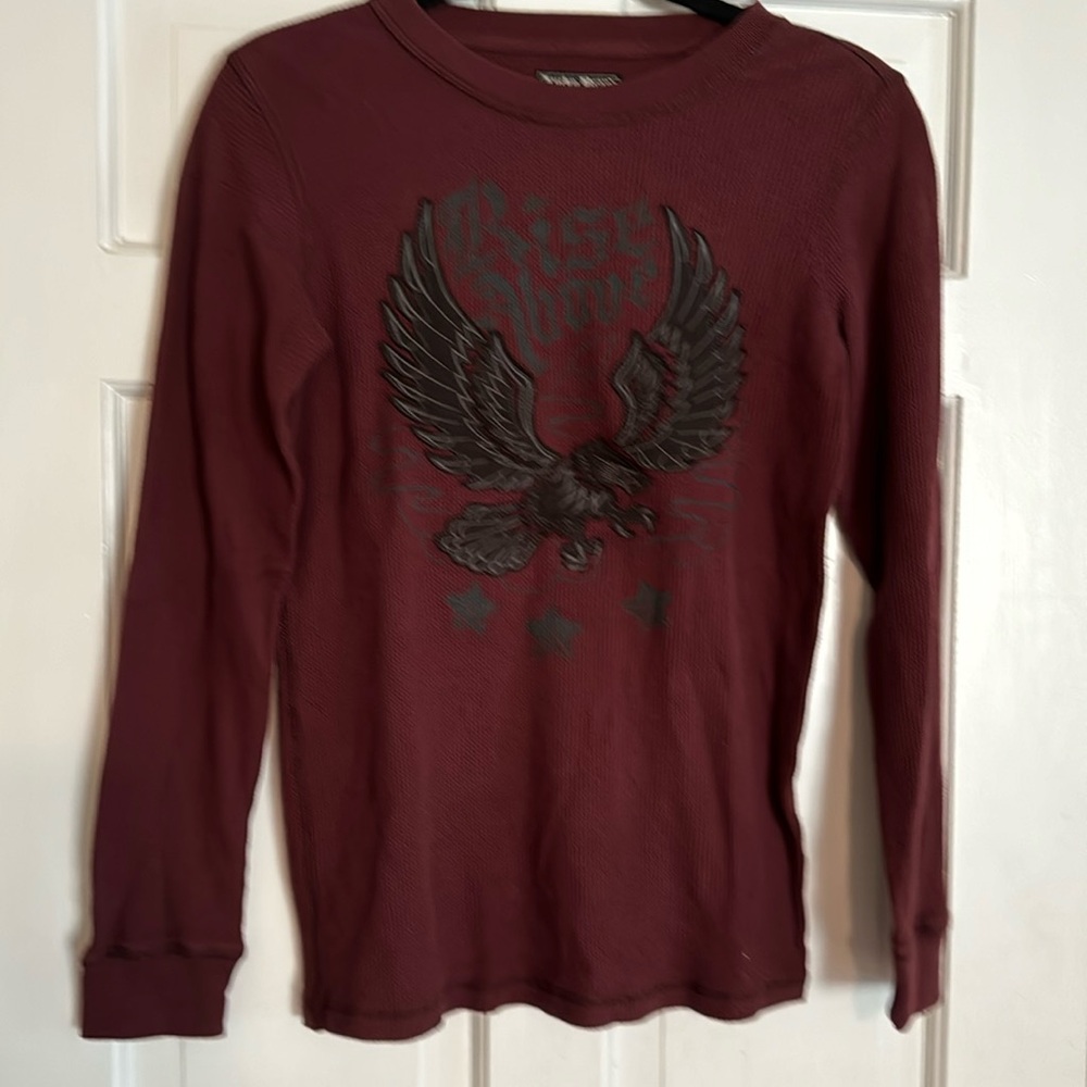 Lucky Brand Thermal Long Sleeve Vintage Inspired Top